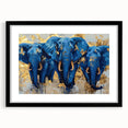 Framed wall art collection showcasing a striking black and white elephant design, perfect for wildlife enthusiasts and modern decor, featuring a sleek black frame and mat.