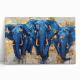 Stretched canvas wall art featuring a majestic elephant design in vibrant colors, perfect for adding a touch of wildlife decor to any room. Ideal for animal lovers and nature enthusiasts.