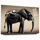 Acrylic wall art showcasing a stunning side view of an elephant in a natural setting, featuring intricate details and vibrant colors, perfect for wildlife enthusiasts.