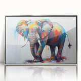 Framed wall art collection featuring a striking silver-accented design of an elephant, showcasing intricate details and vibrant colors, perfect for animal lovers and home decor enthusiasts.