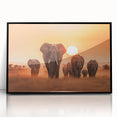 Framed acrylic wall art featuring a detailed black and white design of an elephant, showcasing intricate lines and textures, perfect for wildlife enthusiasts and home decor.