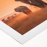 Elephant design wall art on rolled canvas, showcasing vibrant colors and intricate details of wildlife. Ideal for nature lovers and home decor enthusiasts.