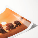 Elephant-themed wall art print showcasing a vibrant, colorful design of an African elephant against a textured background, ideal for home decor or wildlife enthusiasts.