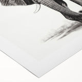 Elephant-themed rolled canvas wall art showcasing a vibrant, colorful design inspired by African wildlife, perfect for adding a touch of nature to any decor.