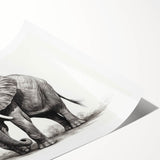 Vibrant rolled print of African elephant wall art, showcasing intricate details and earthy colors, ideal for home decor and wildlife enthusiasts.