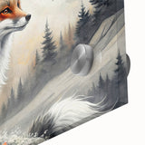 Close-up of a vibrant acrylic wall art piece featuring a wild fox design, showcasing intricate details and rich colors, perfect for nature lovers' decor.