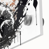 Close-up of a vibrant acrylic glass wall art piece showcasing a detailed fox design, perfect for animal lovers and nature enthusiasts, highlighting colors and textures.
