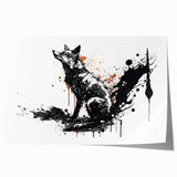 Vibrant rolled print of a whimsical fox design, ideal for home decor, featuring intricate details and rich colors, showcasing wildlife artistry. Perfect for animal lovers and art enthusiasts.