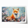 Vibrant wall art print featuring a stylized fox design, showcasing rich colors and intricate details, perfect for adding a whimsical touch to home decor.