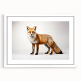 Framed wall art featuring a stylized fox design, showcasing vibrant colors and intricate details, ideal for enhancing home decor with a wildlife theme.
