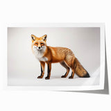 Vibrant rolled wall art print featuring a stylized fox design, showcasing intricate details and rich colors, perfect for wildlife enthusiasts and home decor.