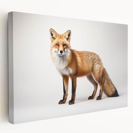 Vibrant stretched canvas wall art featuring a majestic fox design in a colorful forest setting, perfect for nature lovers and home decor enthusiasts.