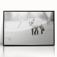 Framed wall art featuring a detailed fox design, showcasing vibrant colors and intricate patterns, presented in an elegant black frame for stylish decor.