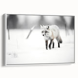 Framed canvas artwork featuring a vibrant fox design, showcasing rich colors and intricate details, perfect for wildlife enthusiasts and home decor.