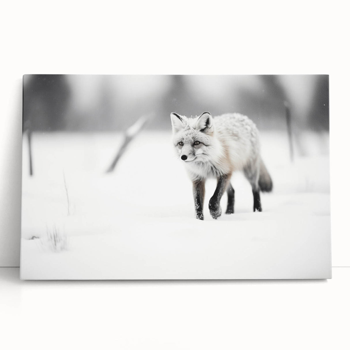 Vibrant fox-themed wall art on stretched canvas, showcasing intricate designs and vivid colors, perfect for animal lovers and modern home decor.