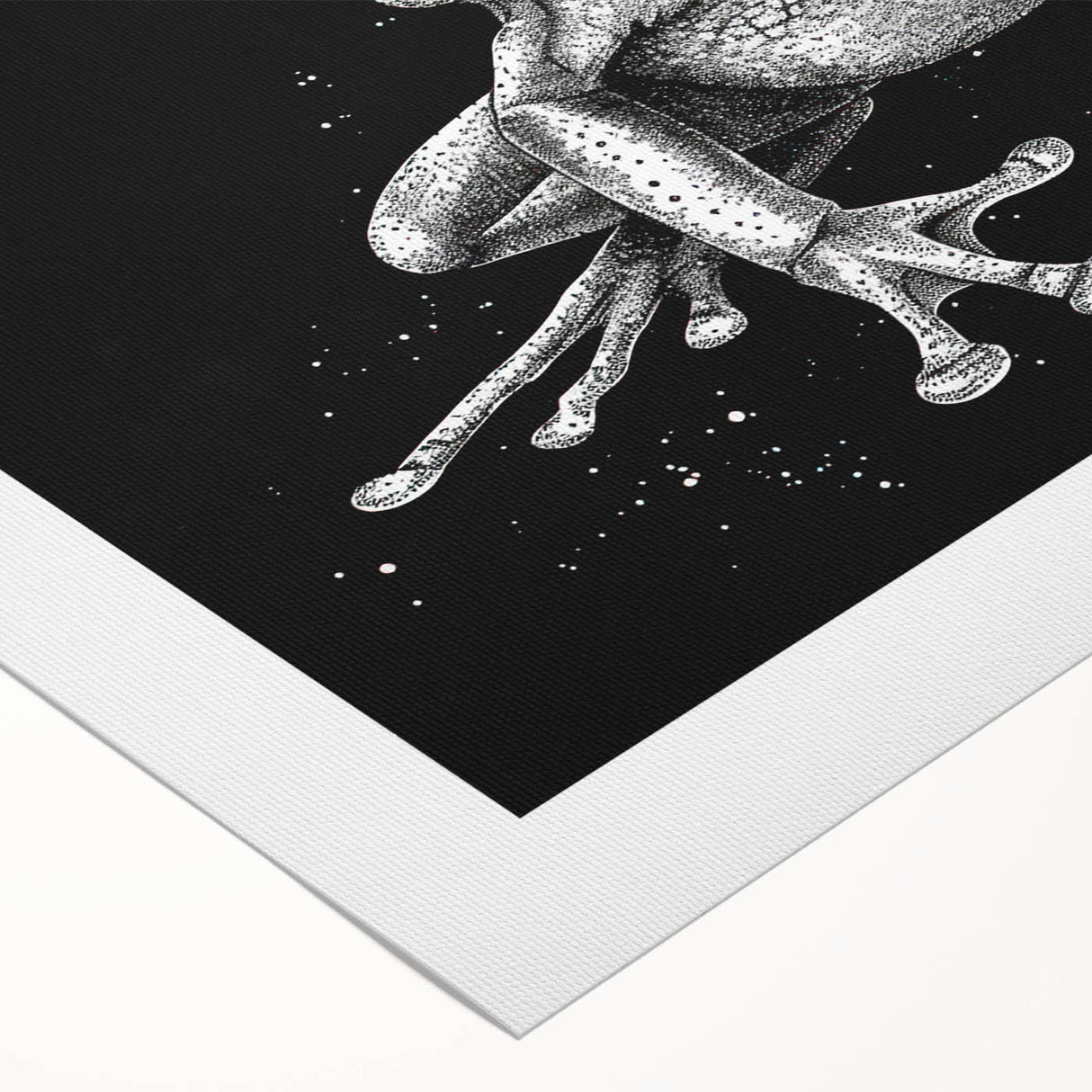 Vibrant rolled canvas wall art featuring a whimsical frog design in lush green tones, ideal for nature lovers and home decor enthusiasts, packaged for secure delivery.