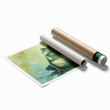 Colorful frog wall art print showcasing a vibrant, detailed design of a tree frog on a lush green background, ideal for nature enthusiasts and home decor. Perfect for adding a whimsical touch to any room.