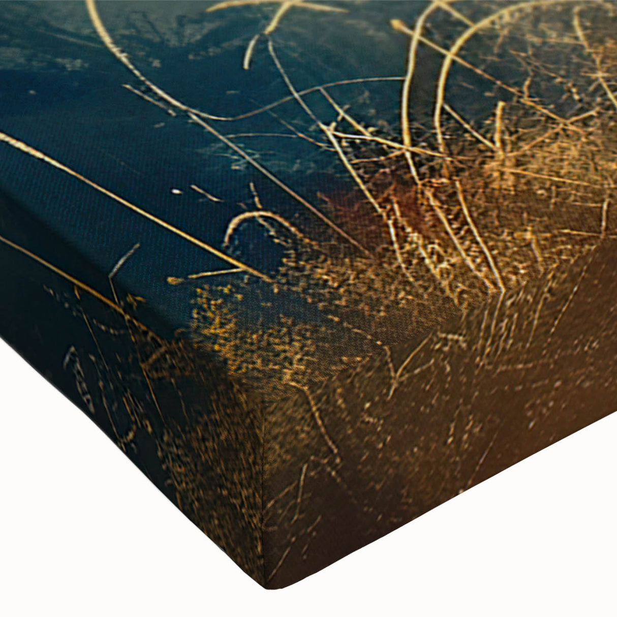 Close-up of a vibrant giraffe wall art design on stretched canvas, showcasing intricate details and textures, perfect for enhancing home decor with a wildlife theme.
