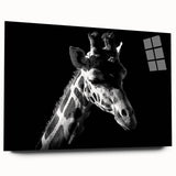 Acrylic wall art featuring a vibrant side view design of a giraffe in a wild setting, showcasing intricate details and rich colors, perfect for animal lovers.