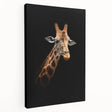 Vibrant giraffe wall art on stretched canvas, showcasing intricate details and bold colors, perfect for adding a touch of wildlife elegance to any room.