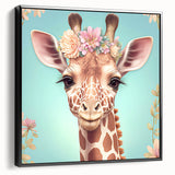 Framed wall art featuring a side view of a giraffe in a minimalist black design, perfect for modern decor enthusiasts seeking unique animal-themed home accents. The piece adds a touch of elegance and wildlife charm to any space.