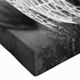 Close-up view of a vibrant giraffe wall art design on stretched canvas, showcasing intricate details and vivid colors, perfect for nature-themed decor. This artwork adds an elegant touch to any room, celebrating wildlife's beauty and majesty.