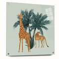Acrylic wall art featuring a stylish side view of a giraffe design, showcasing vibrant colors and intricate details, perfect for wildlife enthusiasts and modern decor.