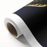 Giraffe-themed wall art design printed on high-quality rolled canvas, showcasing intricate details and vibrant colors, perfect for wildlife enthusiasts' home decor.