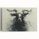 Vibrant stretched canvas wall art featuring a majestic goat design in a natural setting, showcasing detailed textures and earthy colors, perfect for wildlife enthusiasts.