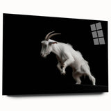 Acrylic wall art featuring a striking goat design from the "Animals A Wild Life" collection, showcasing vibrant colors and intricate details, ideal for animal lovers.