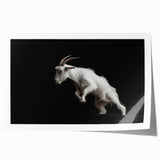 Stylish wall art print showcasing a vibrant goat design inspired by wildlife, featuring rich colors and intricate details, perfect for animal lovers and home decor.