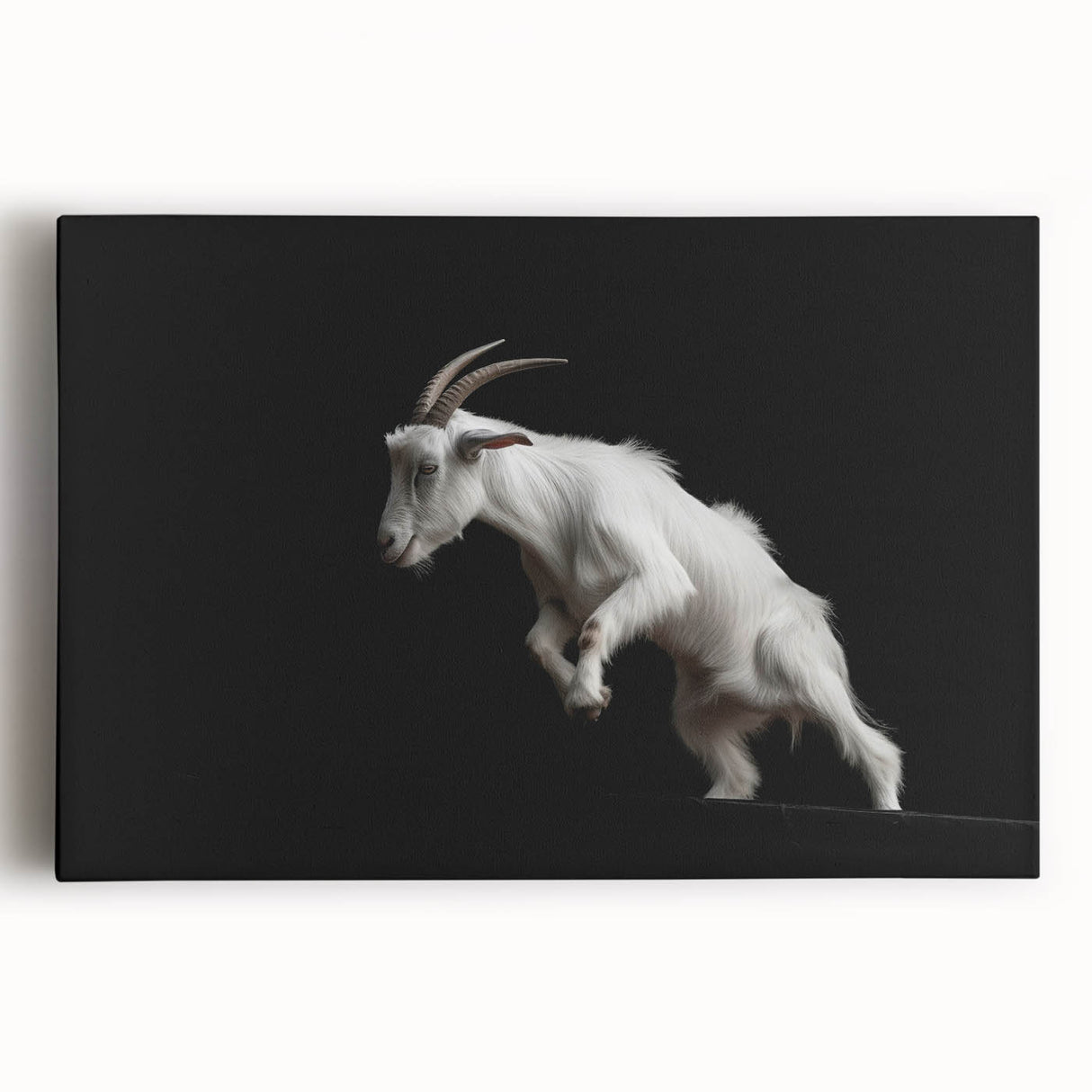 Vibrant wall art canvas featuring a striking goat design from the Animals A Wild Life collection, showcasing rich colors and detailed textures, perfect for animal lovers' decor.