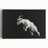 Vibrant wall art canvas featuring a striking goat design from the Animals A Wild Life collection, showcasing rich colors and detailed textures, perfect for animal lovers' decor.