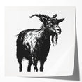 Wall art collection featuring a glossy goat design, showcasing vibrant colors and intricate details, perfect for nature enthusiasts. This eye-catching piece adds a wild, artistic touch to any space.