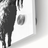 Close-up of a vibrant acrylic wall art piece showcasing a detailed goat design, featuring rich colors and intricate textures, perfect for wildlife enthusiasts and modern decor.