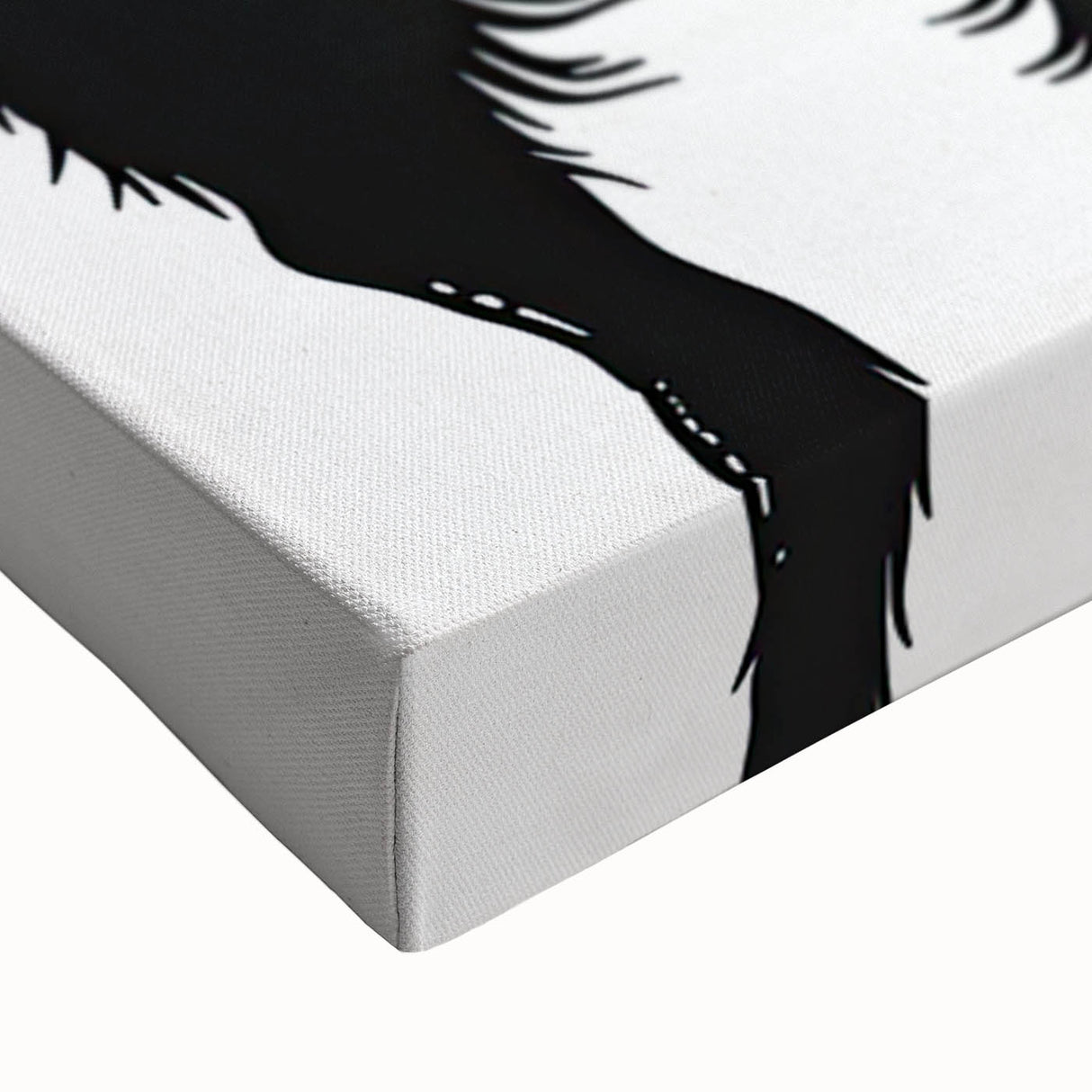 Close-up of a stretched canvas wall art featuring a vibrant goat design that captures the essence of wildlife, showcasing intricate details and vivid colors, perfect for animal lovers and home decor enthusiasts.