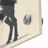 Close-up of a vibrant acrylic glass wall art piece depicting a goat in a wild setting, showcasing intricate details and vivid colors, ideal for animal lovers and home decor.