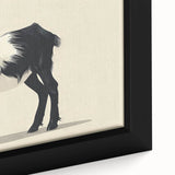 Close-up of a framed canvas wall art piece depicting a detailed goat design, showcasing vibrant colors and intricate textures, perfect for wildlife decor enthusiasts.