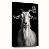 Acrylic glass wall art featuring a side view of a goat design from the "Animals: A Wild Life" collection, showcasing vibrant colors and intricate details, perfect for animal lovers and home decor enthusiasts.