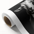 Rolled canvas wall art showcasing a vibrant goat design inspired by wildlife, featuring rich colors and intricate details, perfect for animal lovers and home decor.
