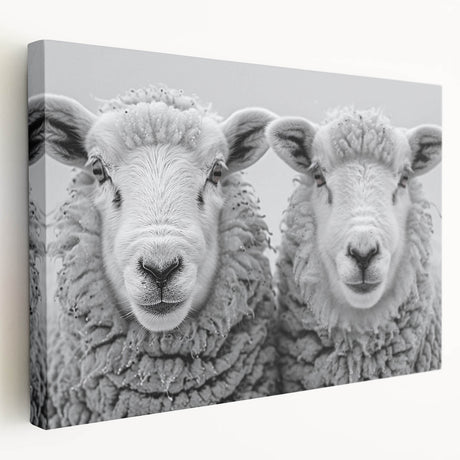 Side view of a stretched canvas featuring a goat design from the "Animals: A Wild Life" wall art collection, showcasing vibrant colors and intricate details for nature lovers.