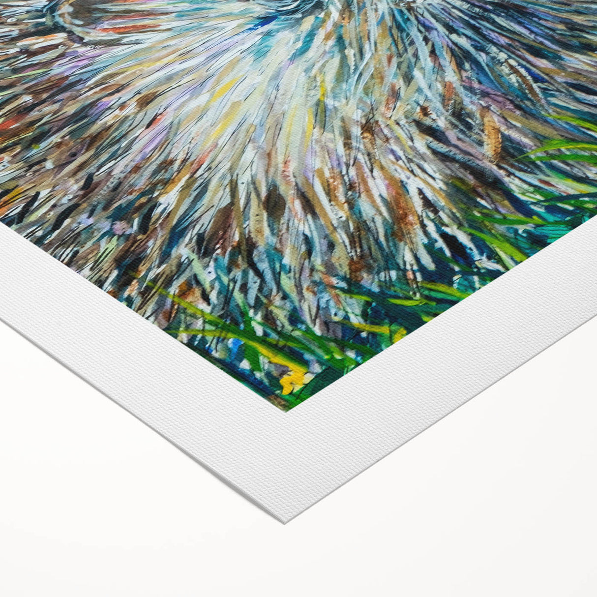 Hedgehog-themed wall art design on rolled canvas, showcasing detailed illustrations of a hedgehog in a whimsical nature setting, perfect for animal lovers.