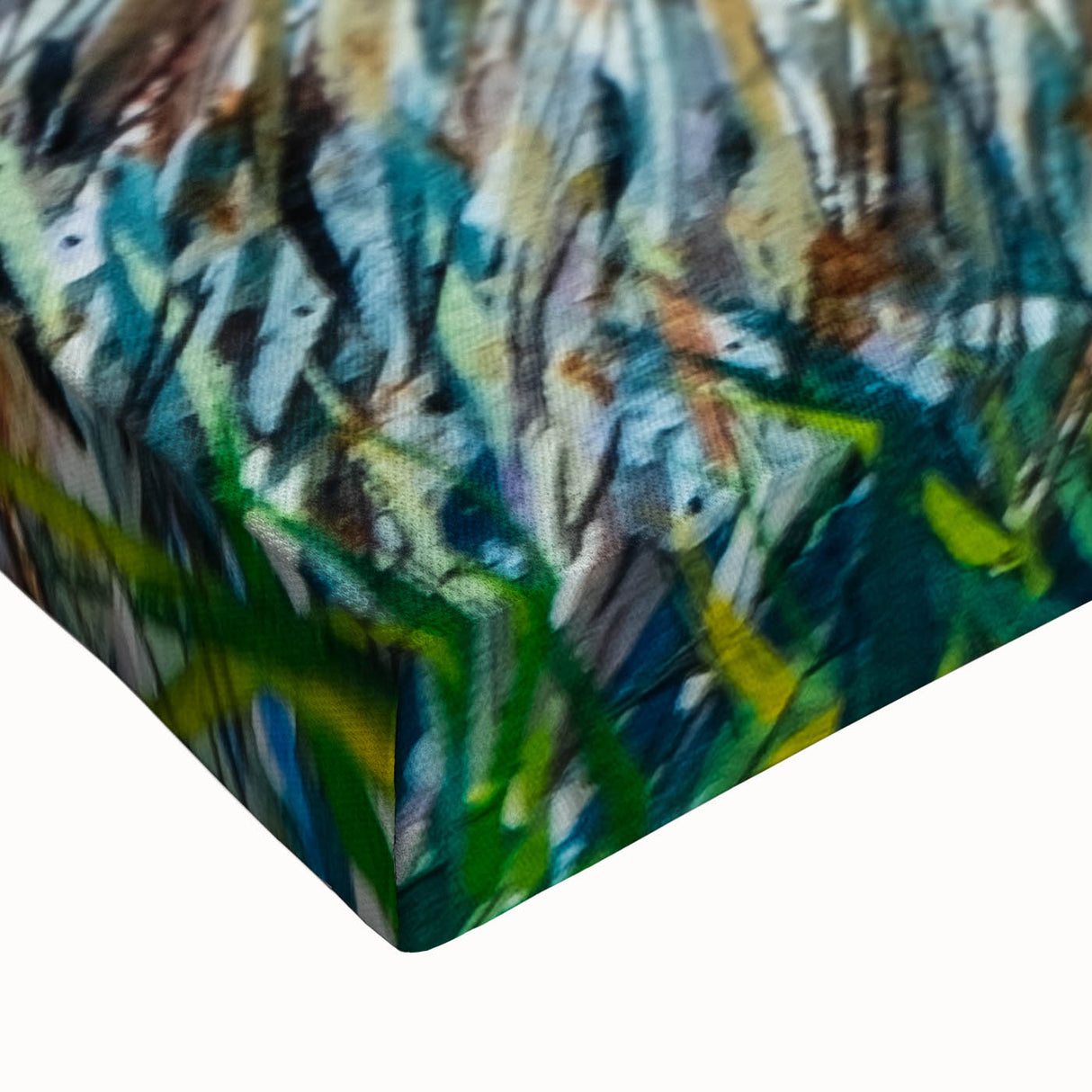 Close-up of a stretched canvas featuring a whimsical hedgehog design, showcasing vibrant colors and intricate details, perfect for animal-themed wall art decor.