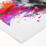 Hedgehog-themed rolled canvas wall art featuring a vibrant illustration of a hedgehog among colorful foliage, designed for nature lovers and home decor enthusiasts.