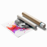 Charming hedgehog wall art print featuring intricate details and vibrant colors, perfect for adding a whimsical touch to children's rooms or nature-themed decor.