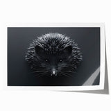 Hedgehog wall art design featuring a whimsical illustration of a hedgehog among colorful foliage, perfect for nature-themed decor or children's rooms.