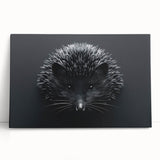 Stretched canvas wall art featuring a whimsical hedgehog design, showcasing vibrant colors and playful details, perfect for enhancing home decor and animal-themed spaces.