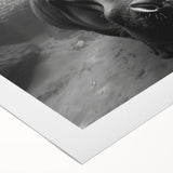 Hippopotamus wall art design on rolled canvas, showcasing vibrant colors and intricate details, perfect for wildlife enthusiasts and home decor.