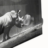 Close-up of a vibrant acrylic wall art piece depicting a hippopotamus in a wild landscape, showcasing rich colors and intricate details, perfect for animal lovers.