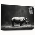 Hippopotamus wall art design displayed in an acrylic glass frame, showcasing vibrant colors and intricate details, perfect for wildlife enthusiasts and home decor.